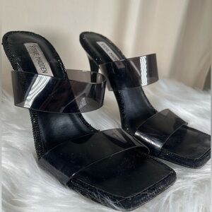 Steve Madden Black Strappy Heels